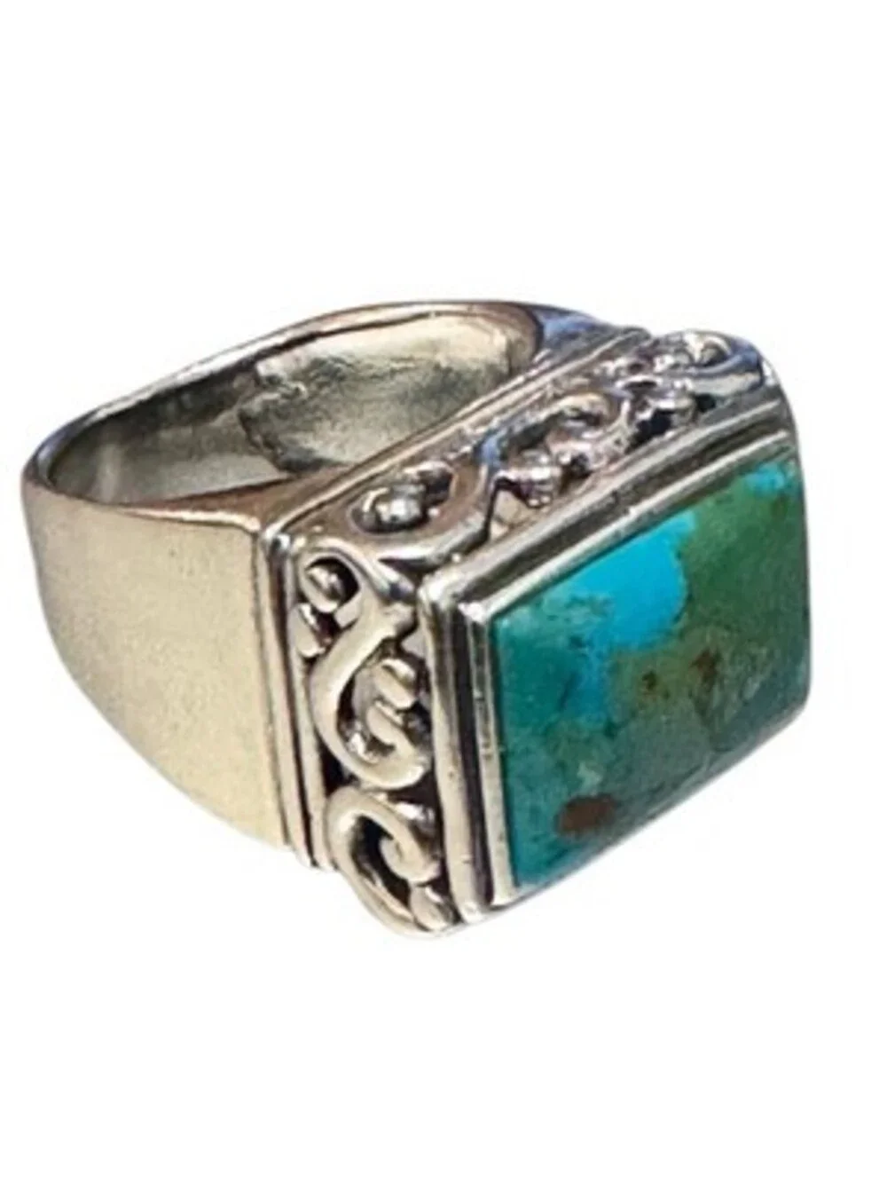 Sterling Silver Turquoise Native American Ring .925